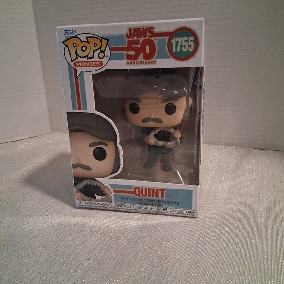 Funko Pop Movies:  QUINT w/Shark Mouth #1755 (Jaws 1975) w/Protector - Picture 1 of 6